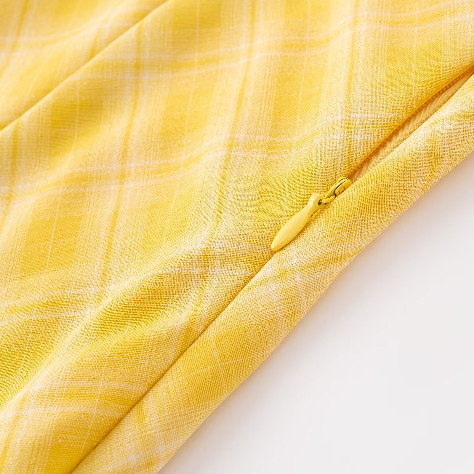 Lemon Check Halter Dress