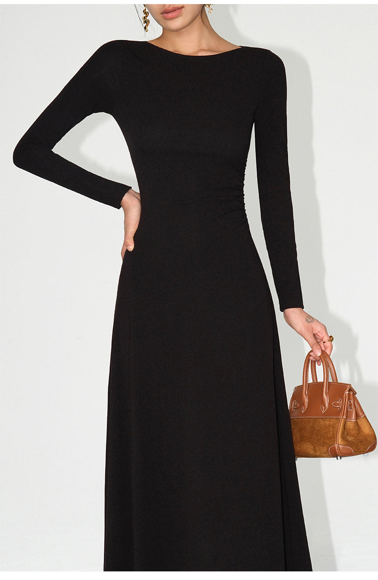 Off-Shoulder Knit Maxi Dress