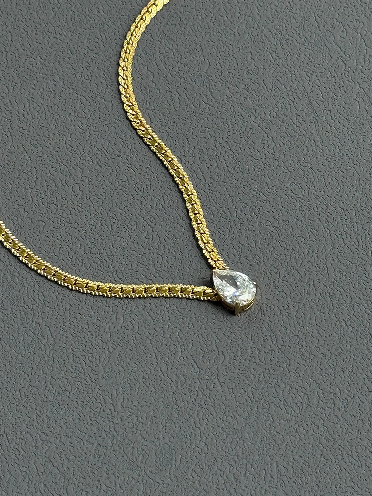 Zircon Gold Necklace