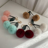 Cherry Pom-Pom Keyring