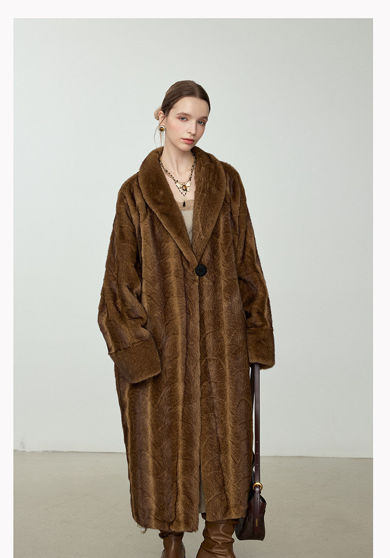 Ultra-Soft Fur Coat - Golden Brown