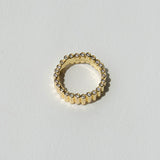 Ribbed Crystal Ring