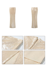 Streamer Champagne Sequin Skirt
