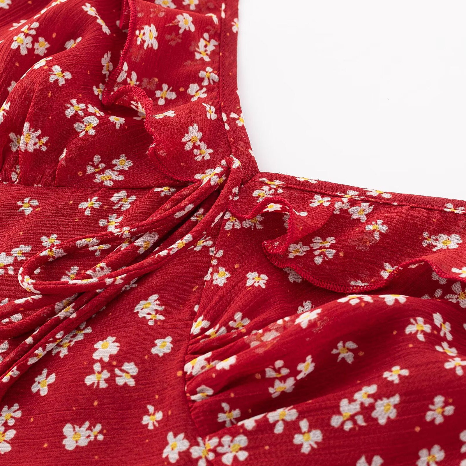 Scarlet Petal Midi Dress