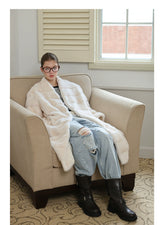 White Silky Fur Coat