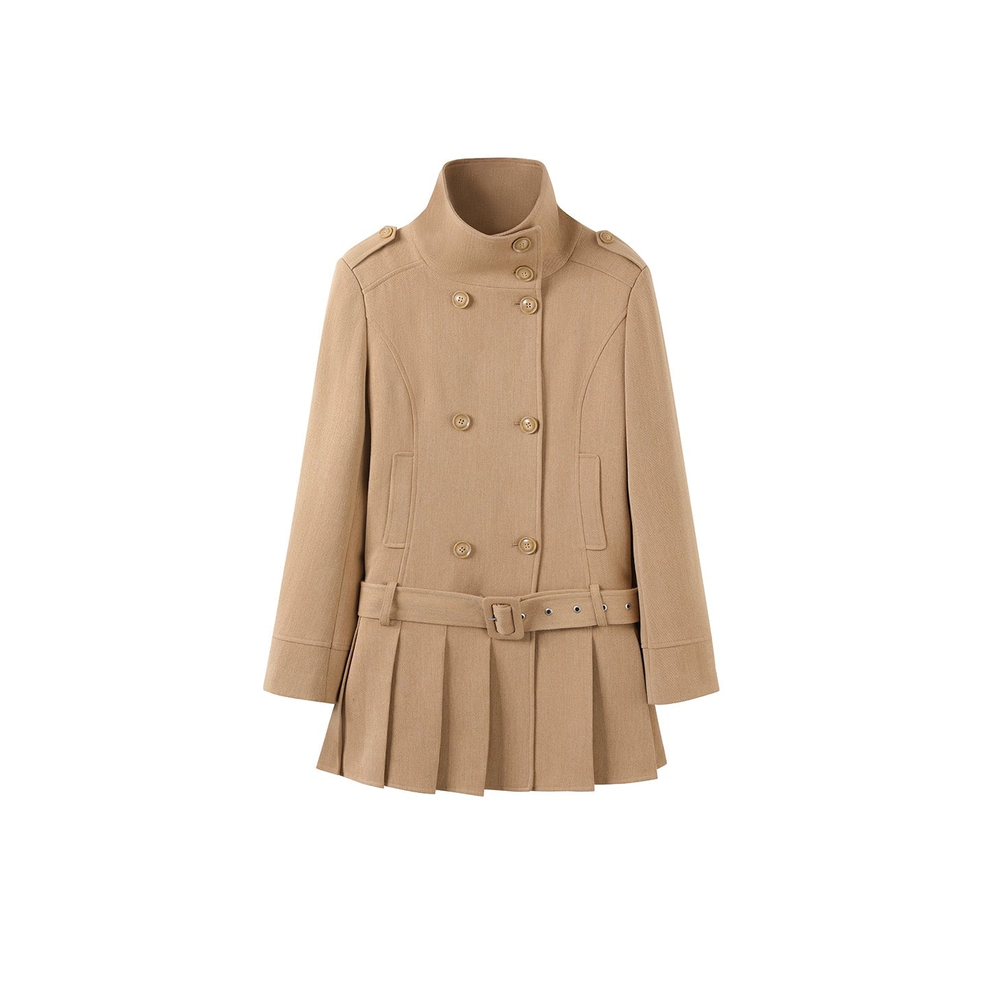 Pleated Coat Dress