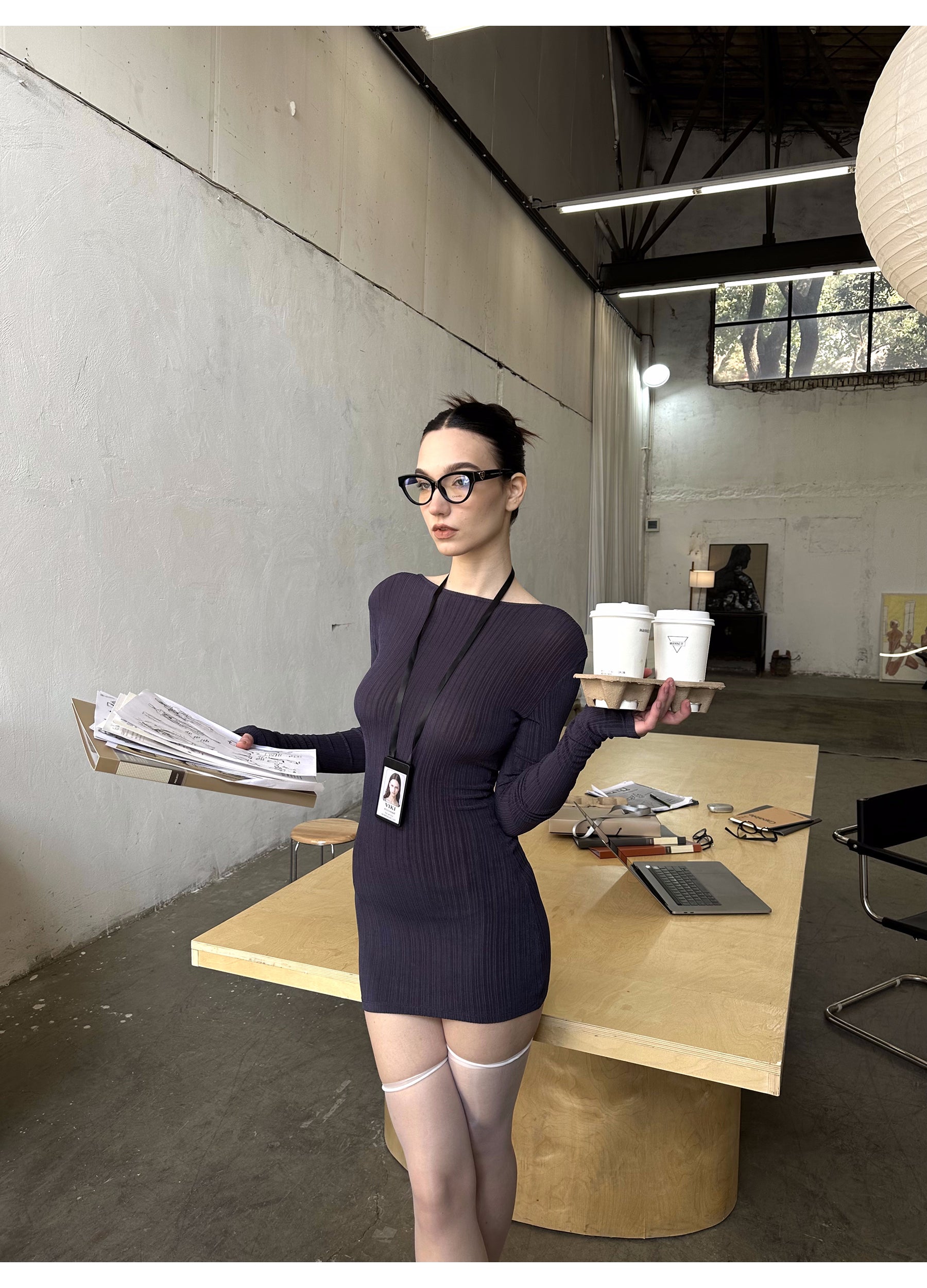 Reversible Office Knit Dress