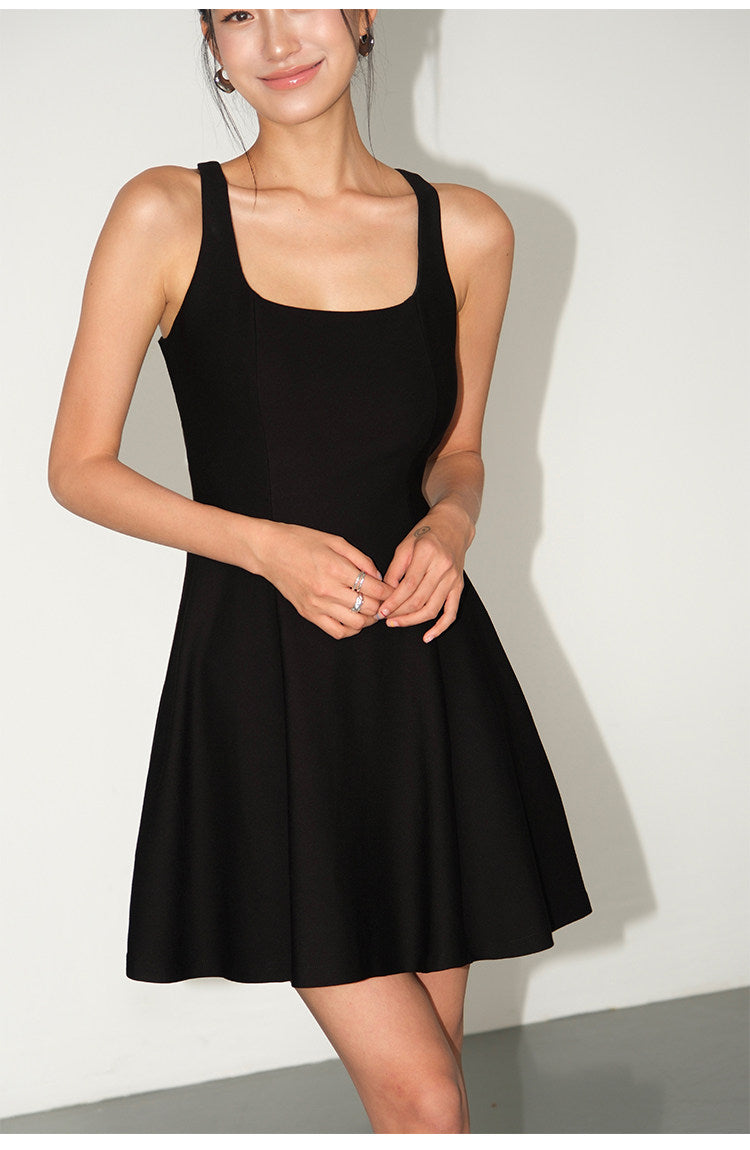 Back Cutout Sleeveless Mini Dress