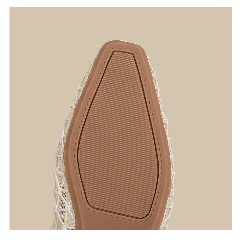 Crystal Mesh Mary Janes (Black)