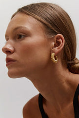 Gold C-Hoop Earrings