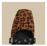 Leopard Strap Mary Jane Flats