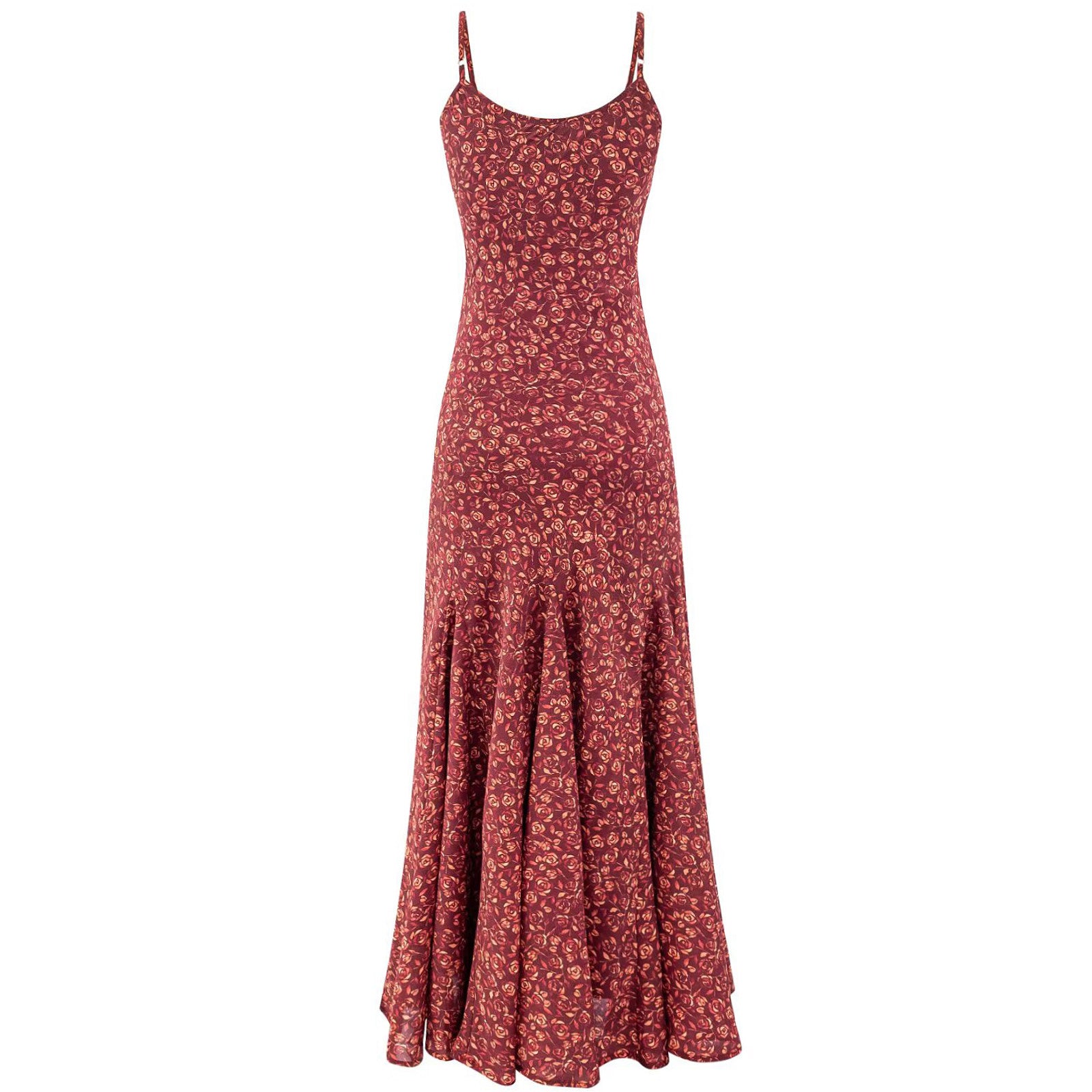 Crimson Bloom Slip Dress