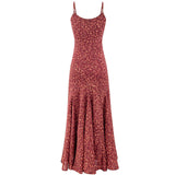 Crimson Bloom Slip Dress