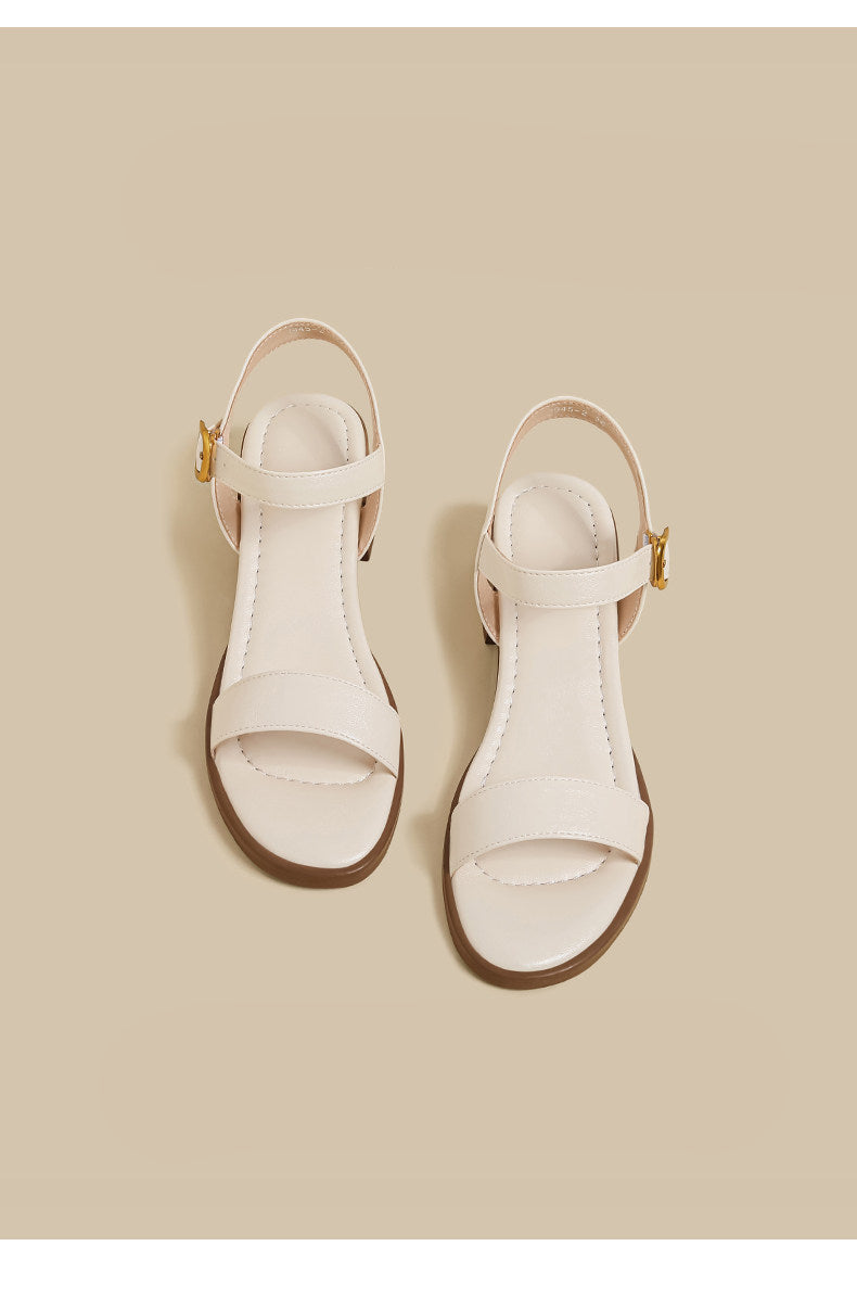 Ankle Strap Block Sandal