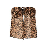 Leopard Tie Tube Top