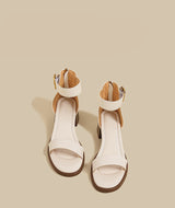 Minimal Ankle Strap Block Sandal