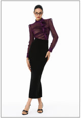 Ruched Sheer Blouse
