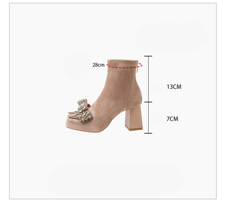 Crystal Bow Boots