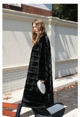Black Silky Fur Coat