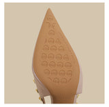 Studded Strap Slingback Heels