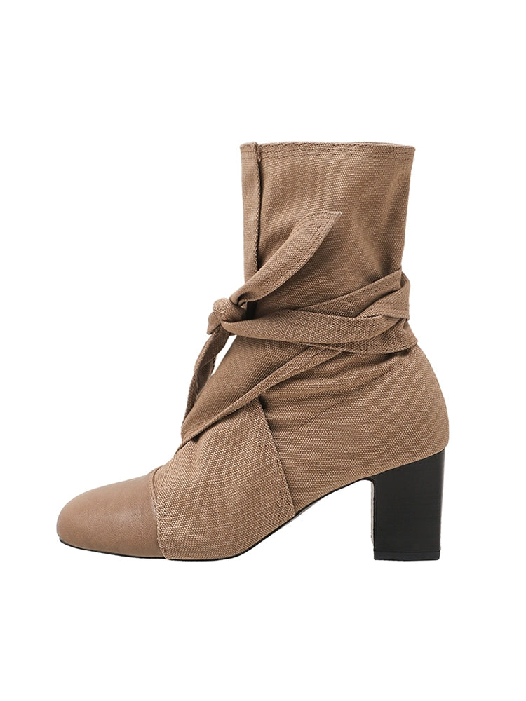 Tie-Wrap Ankle Boots
