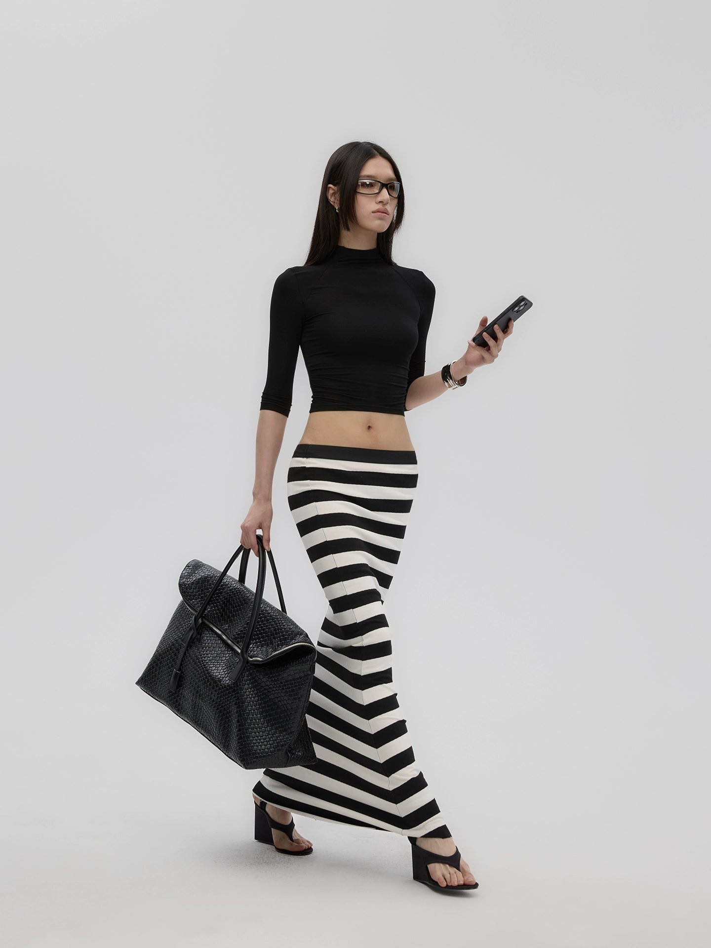 Striped Knit Skirt