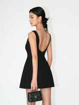 Open-Back Flare Mini Dress