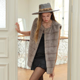 Ash  Silky Fur Vest