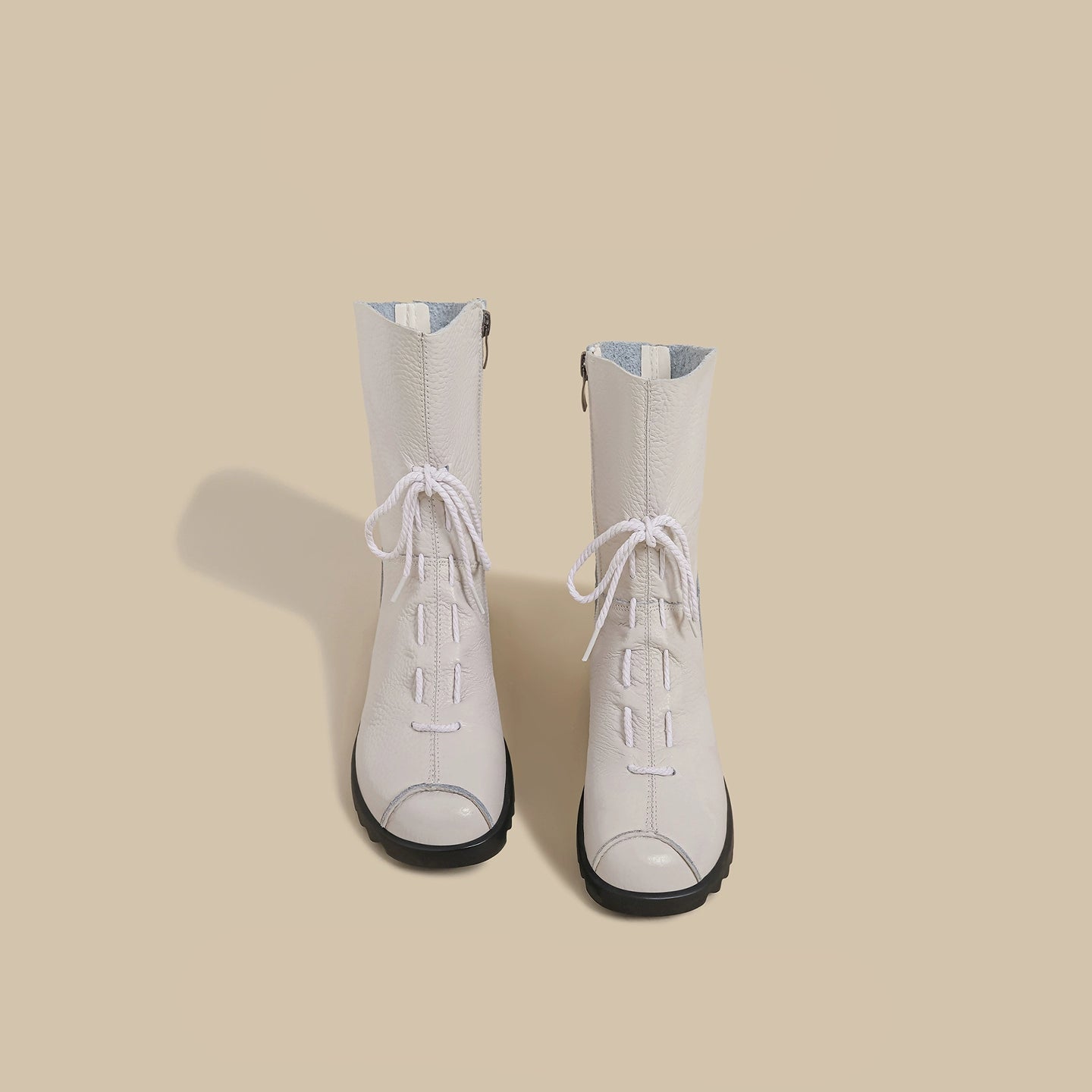 Soft-Leather Mid Boots