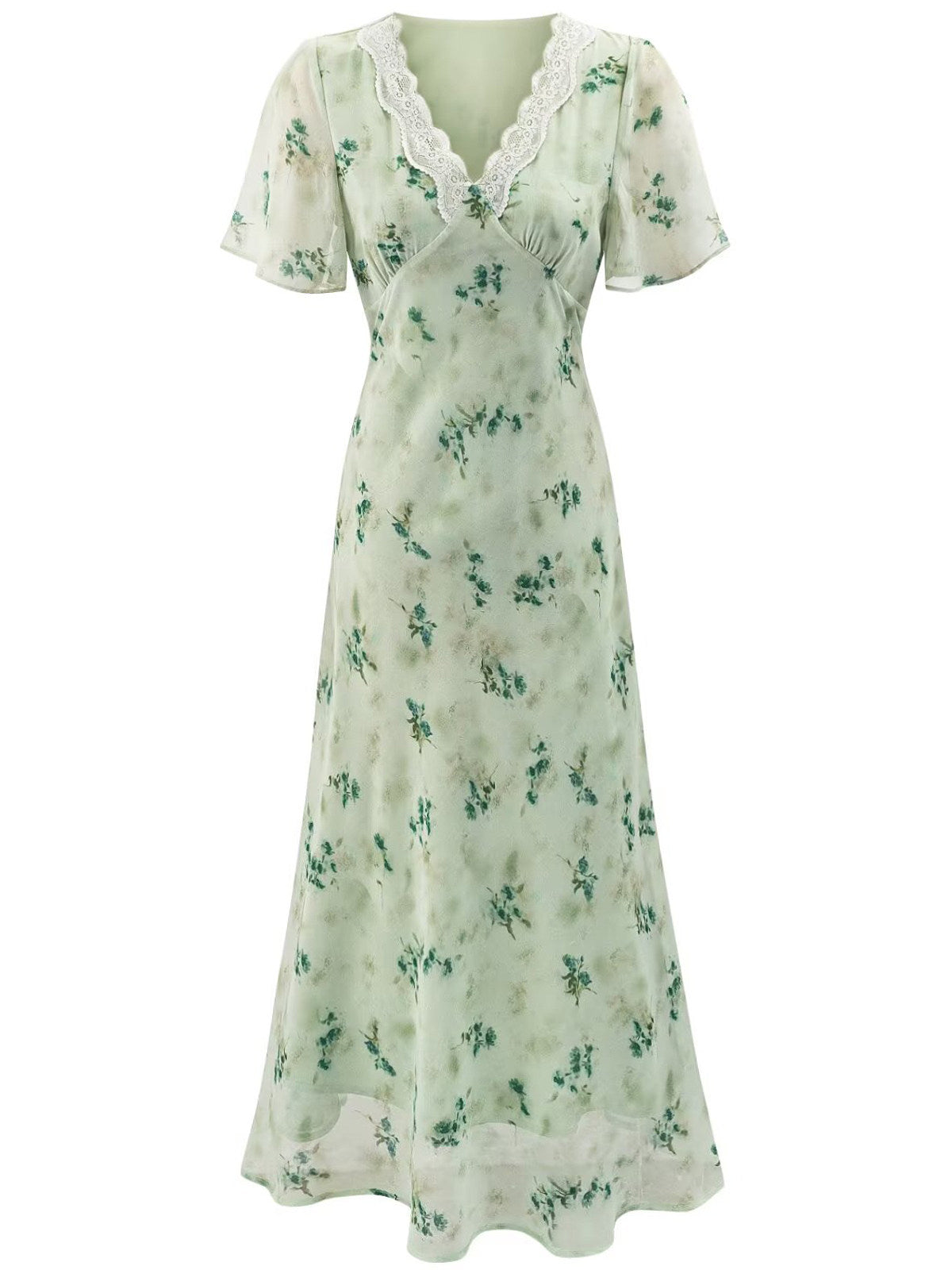 Sage Bloom Maxi Dress