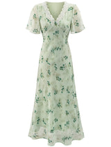 Sage Bloom Maxi Dress