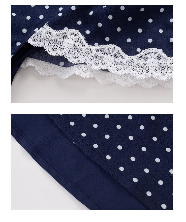 Midnight Dot Lace Dress