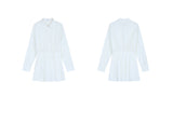 Pleated Shirt Mini Dress