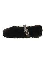 Plush Strap Winter Loafers