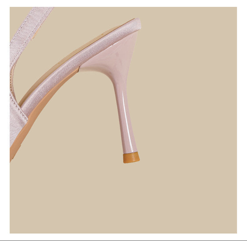 Crystal Bow Slingback Stiletto Heels