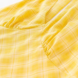 Lemon Check Halter Dress