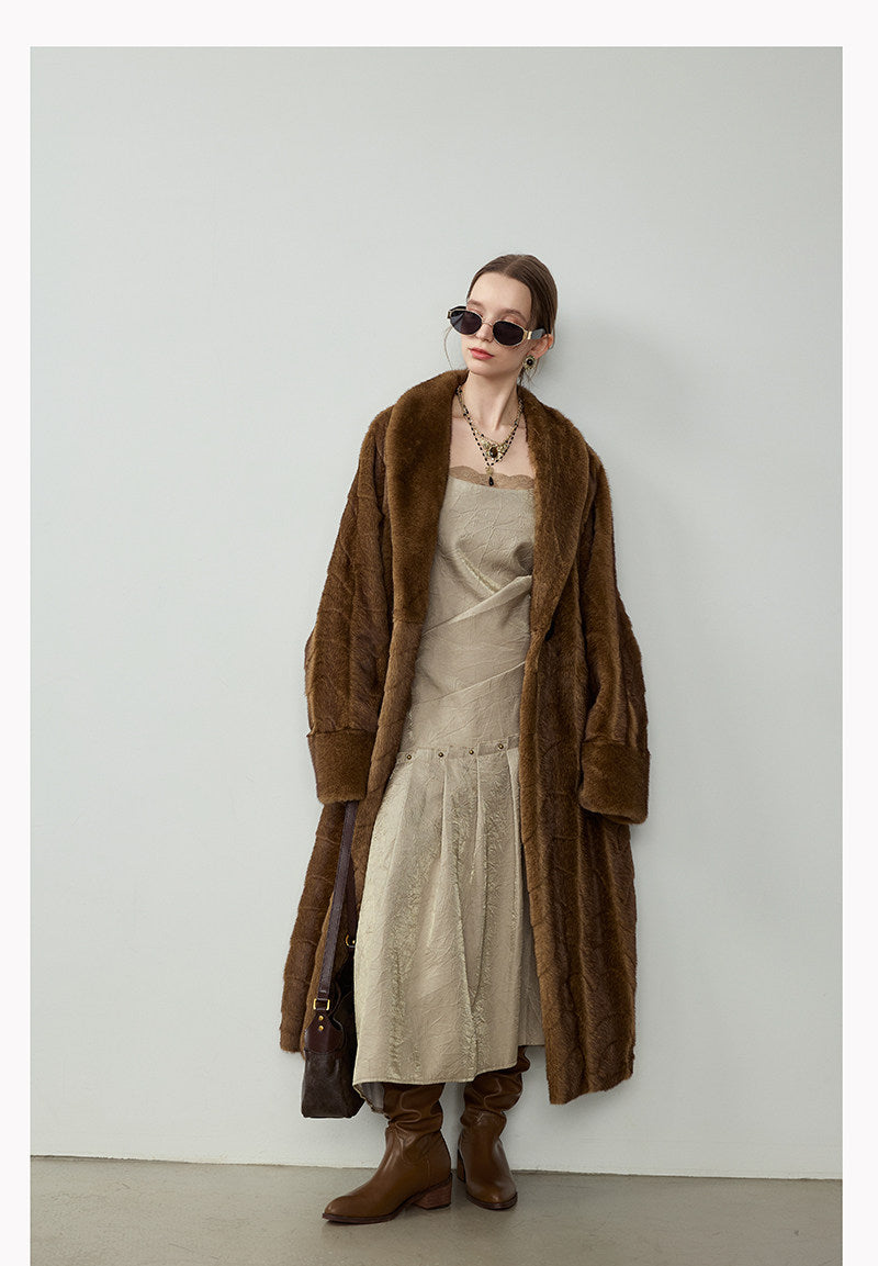 Ultra-Soft Fur Coat - Golden Brown