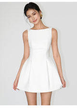 Open-Back Flare Mini Dress