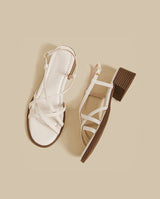 Cross Strap Sandals (White)
