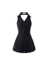 Pleated Halter Dress