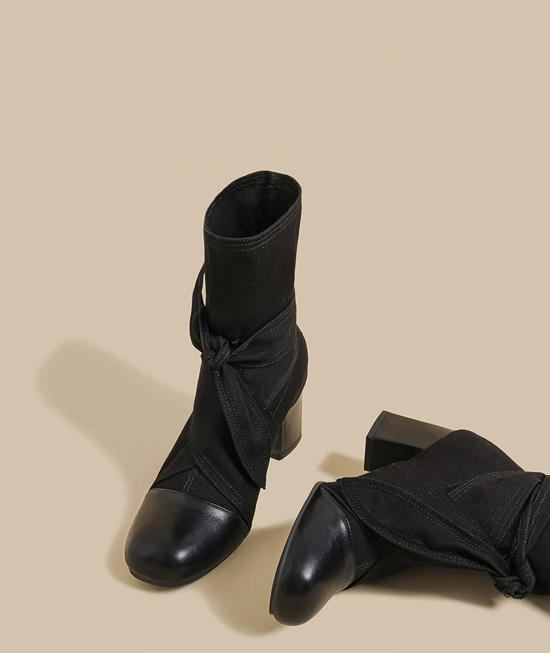 Tie-Wrap Ankle Boots