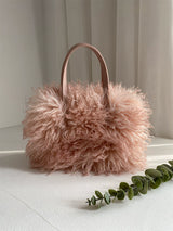 Gradient Faux-Fur Tote Bag