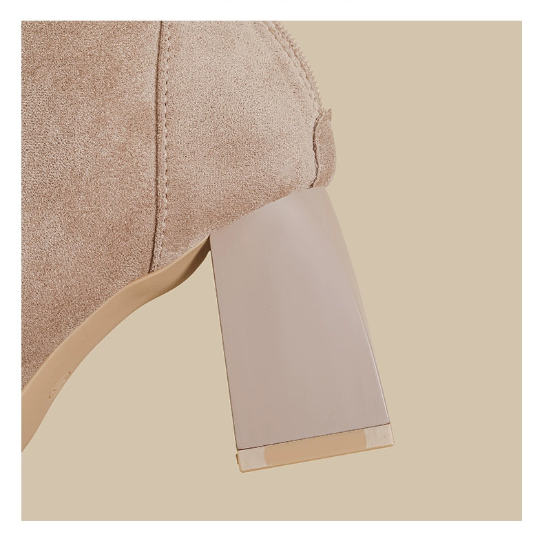 Rhinestone Square-Toe Boots
