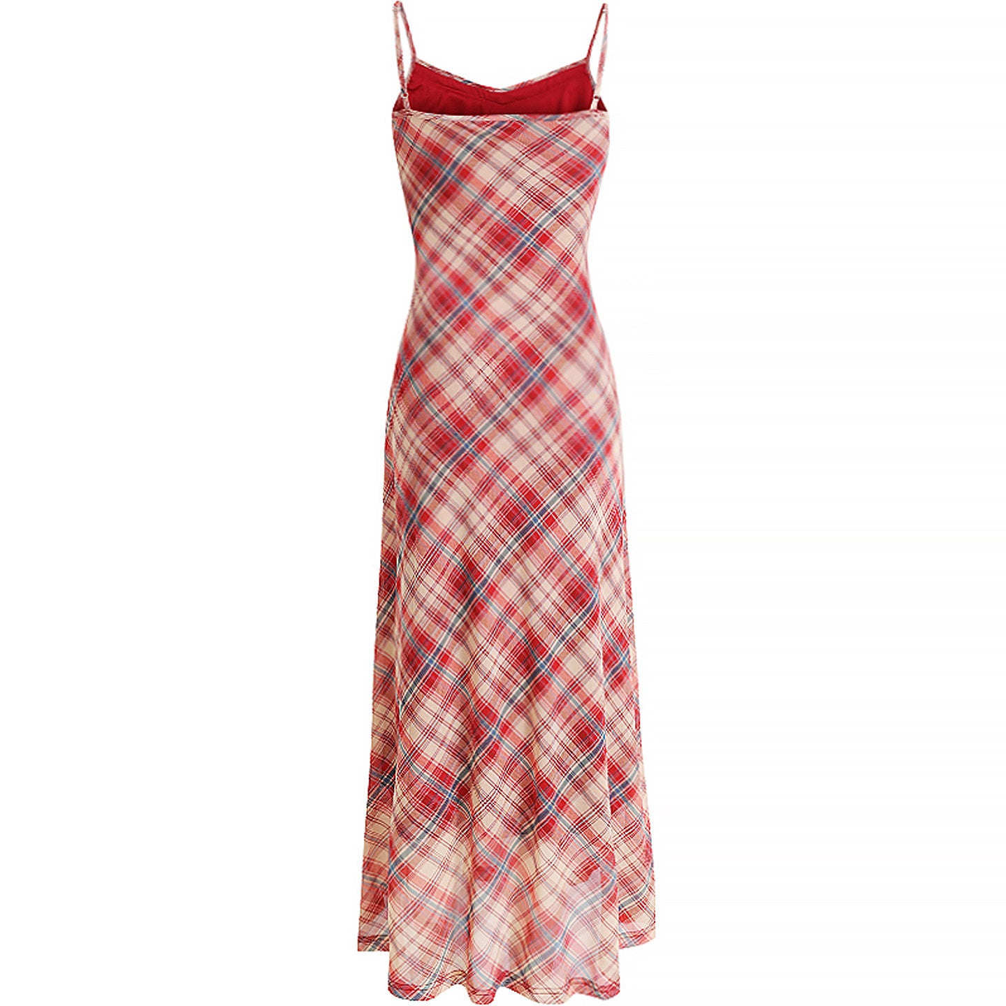 Cherry Plaid Slip Dress