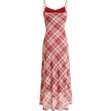 Cherry Plaid Slip Dress
