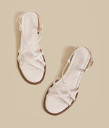 Cross Strap Sandals (White)