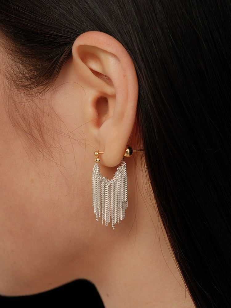 Silver Tassel Earrings