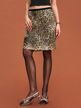Leopard Sequin Skirt