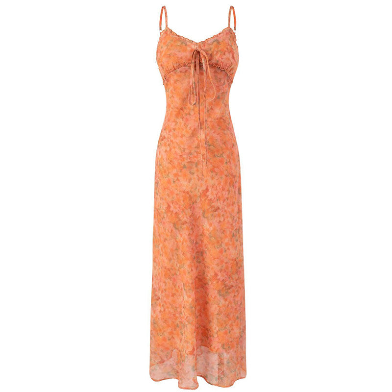 Sunset Bloom Slip Dress