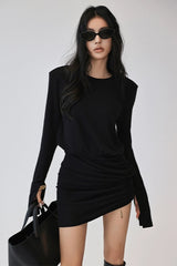 Black Pleated Dress